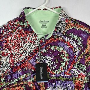 Good Good Wing It Polo Shirt Mens Small Multicolor Geometric Structured Golf NWT